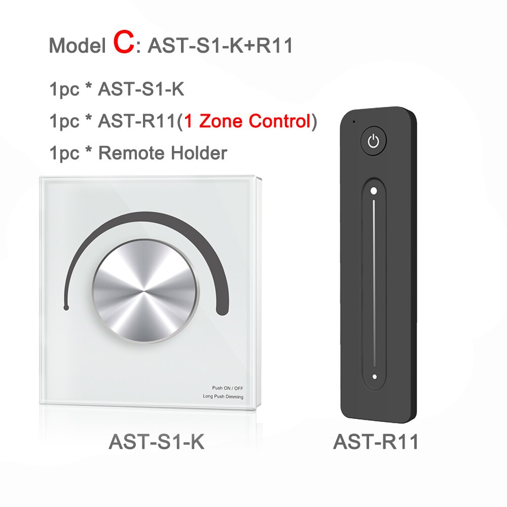 Triac LED Dimmer Switch Smart Wifi 2.4G RF Wireless Remote AC 110V 230V 220V Dimmable Knob Controller for LED Bulb Light Lamps: Model C
