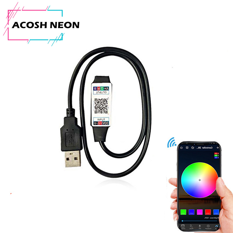 SMD 2835 5050 RGB 5V 12V 24V USB LED RGB Controller For USB LED Strip Light LED Strip Controller Wireless Remote Controller