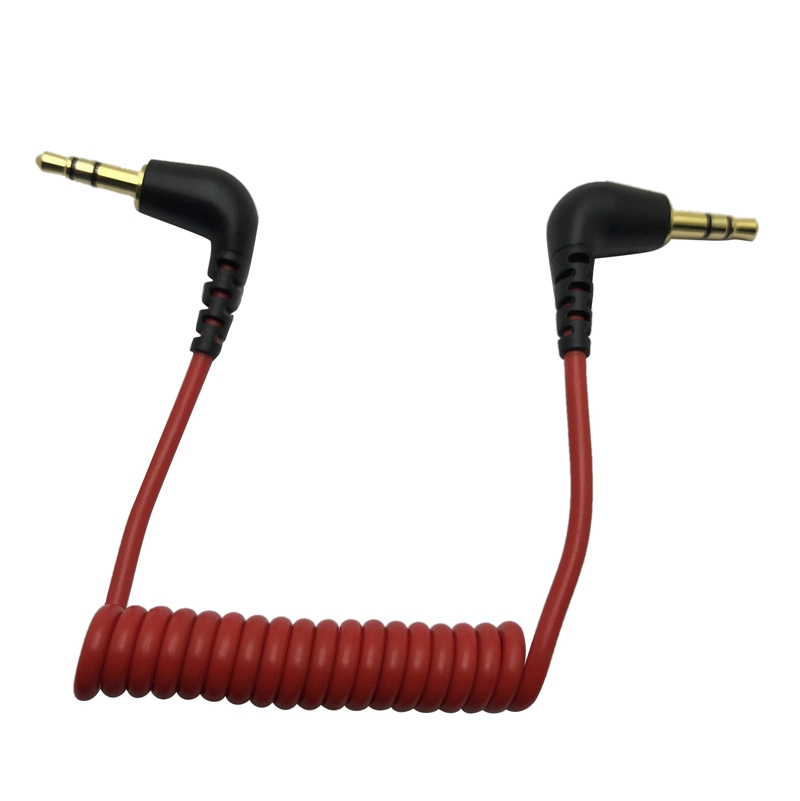3.5Mm TRS To TRRS Microphone Adapter Cable: Red