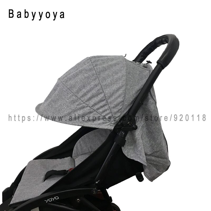 Barnvagnshuva & bäddmadrass visir kapell dragkedja ficka solskyddsskydd sittdyna matta för baby yoya 175 barnvagn baby tron