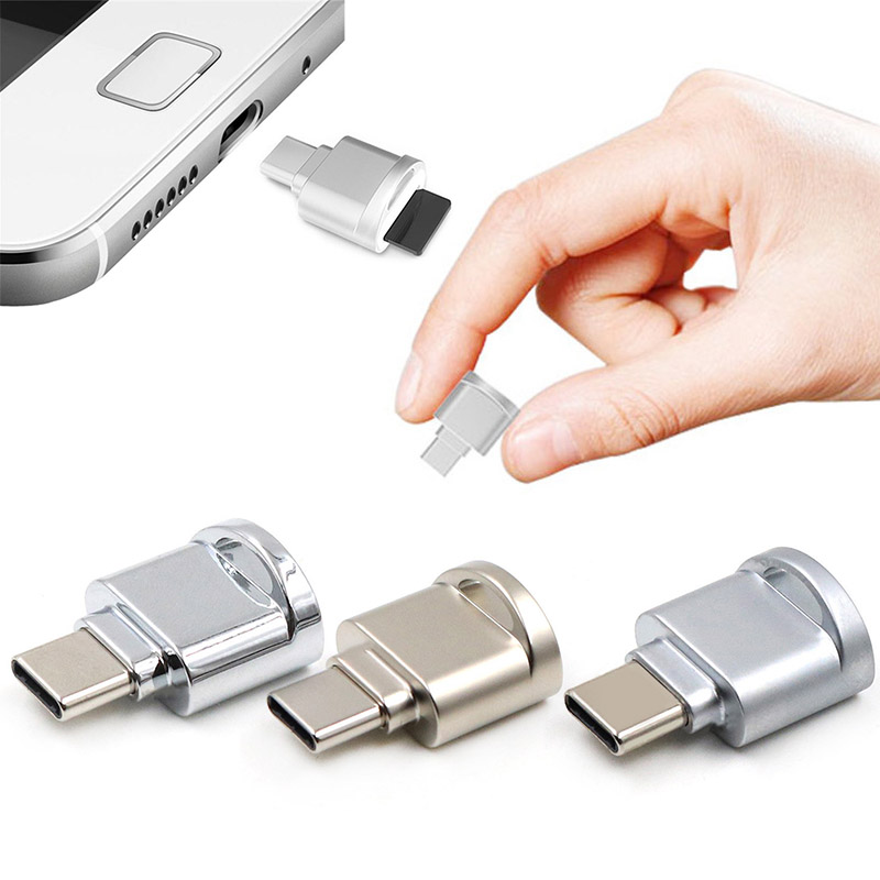 Neue Modell Kartenleser Super Mini USB 3,1 Typ-c TF Aluminium Legierung Micro SD Kartenleser OTG für macbook/LeTV/Xiaomi 4C handy