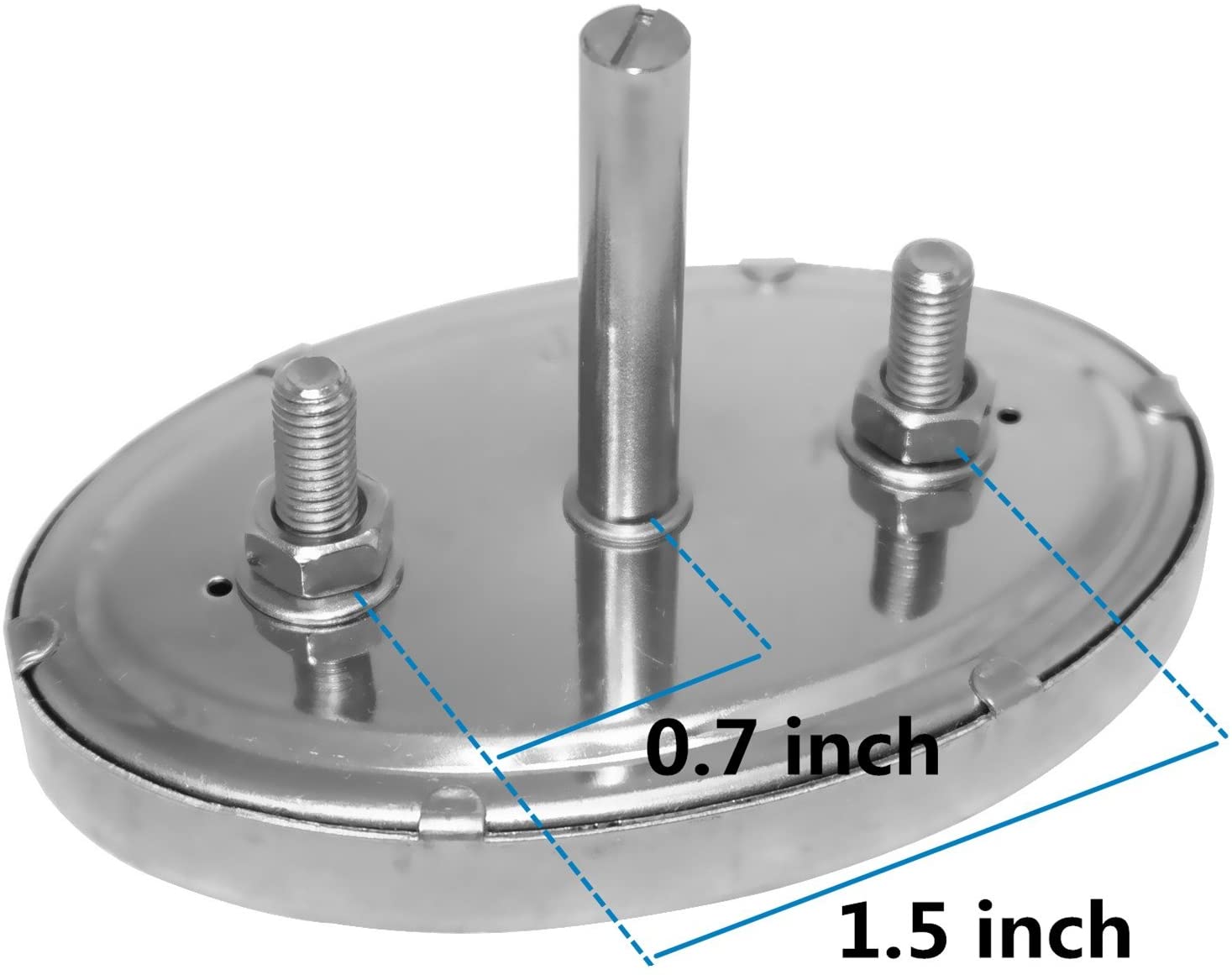 Oval Stainless Steel Lid Thermometer Gas Grill Temperature Gauge Heat Indicator Replacement for Grill Master, Aussie, Brinkman