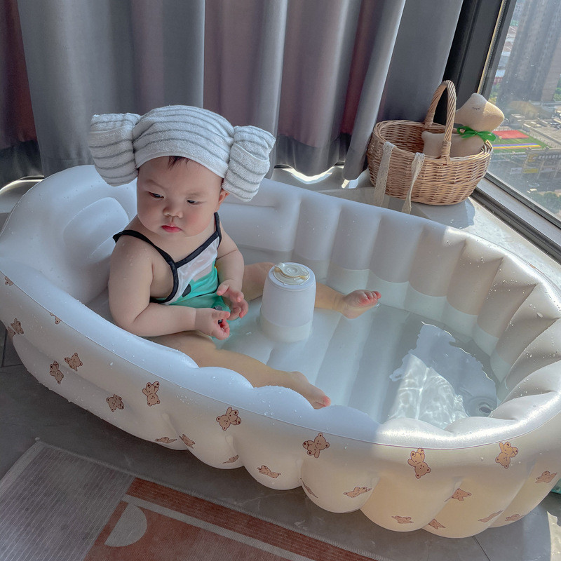aufblasbare Babybadewanne, tragbarer Pool für Kinder, Heimbad, aufblasbare PVC-Babybadewanne
