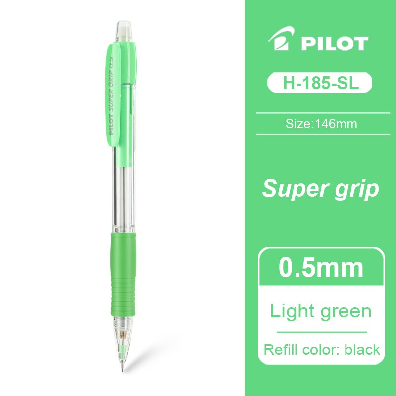 3 stykker japan Pilot h -185- sl flerfarget mekanisk blyant 0.5 mm kontor- og skolepapirer skrivemateriell: Lysegrønn