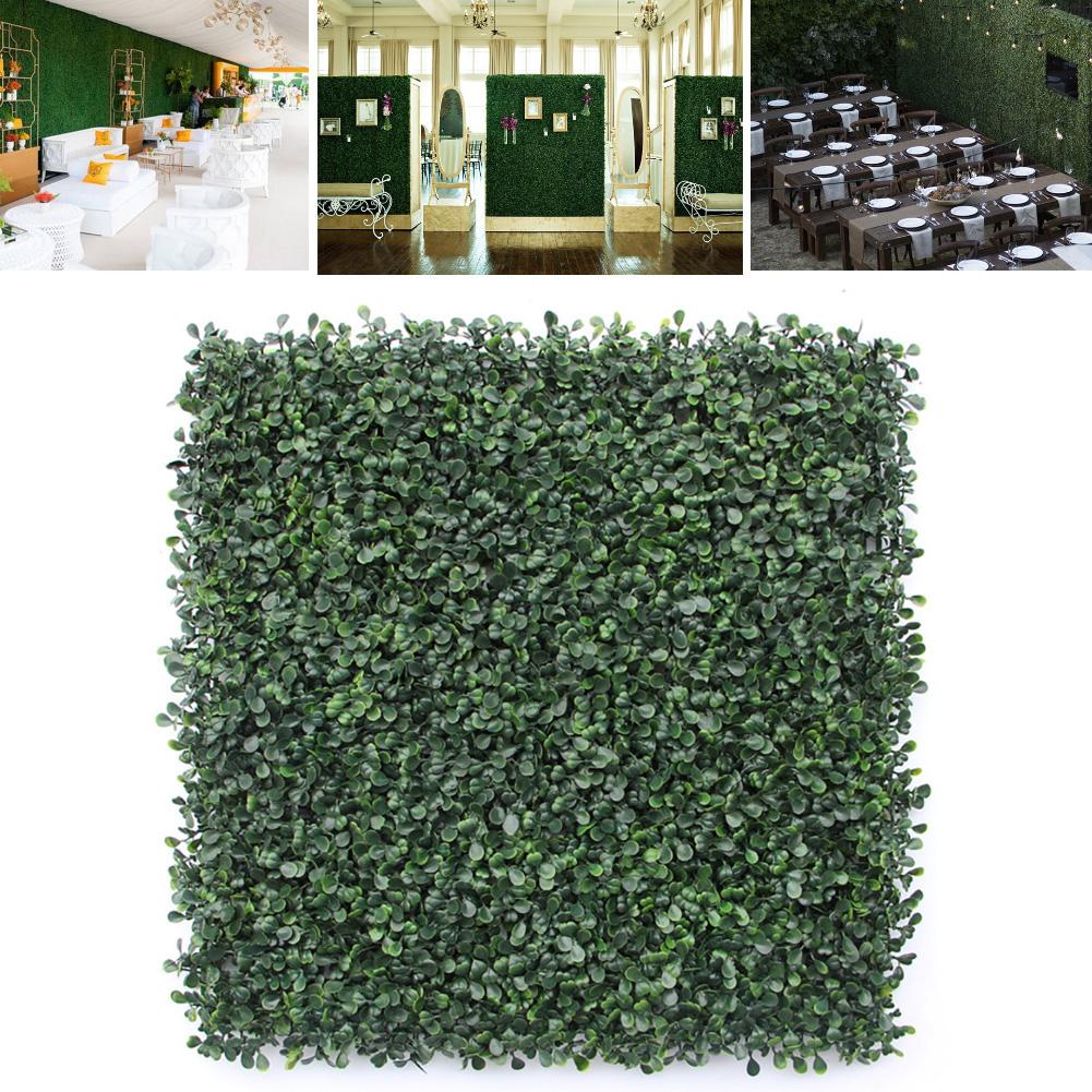 Eco-friendly Artificial Simulation Plants Leaf Grass Fence Evergreen Screen Hedge Panels Emulated Plant Wall Decor