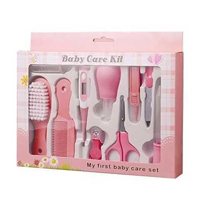 Kit Soins Bébé 13 Pièces - Coupe-ongles, Thermomètre, Brosse, Aspirateur Nasal… - Trousse Pratique - 10