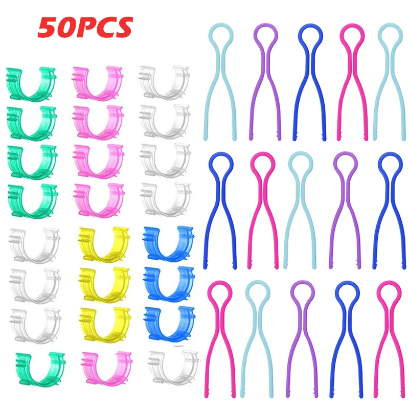 Clips pour outils de couture, 50 pièces, pour 30 pièces, Clips de support de bobine et 20 pièces, support de bobine de fil, organisateur, accessoires de broderie à faire soi-même