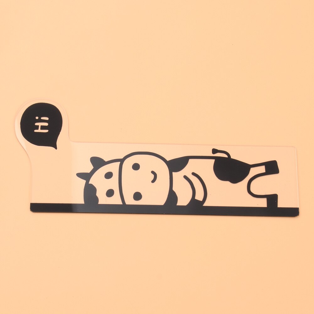 2Pcs Animal Monitor Memo Board Acrylic Message Board Note Holder Computer Monitor Side Panel Transparent Memo Pad: Cow