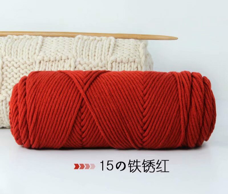 Lover's Cotton Wool Thread 8-ply Scarf Thread Milk Cotton Baby Thread Stick Needle Thread Thick Thread Poke Embroidery Thread: 15