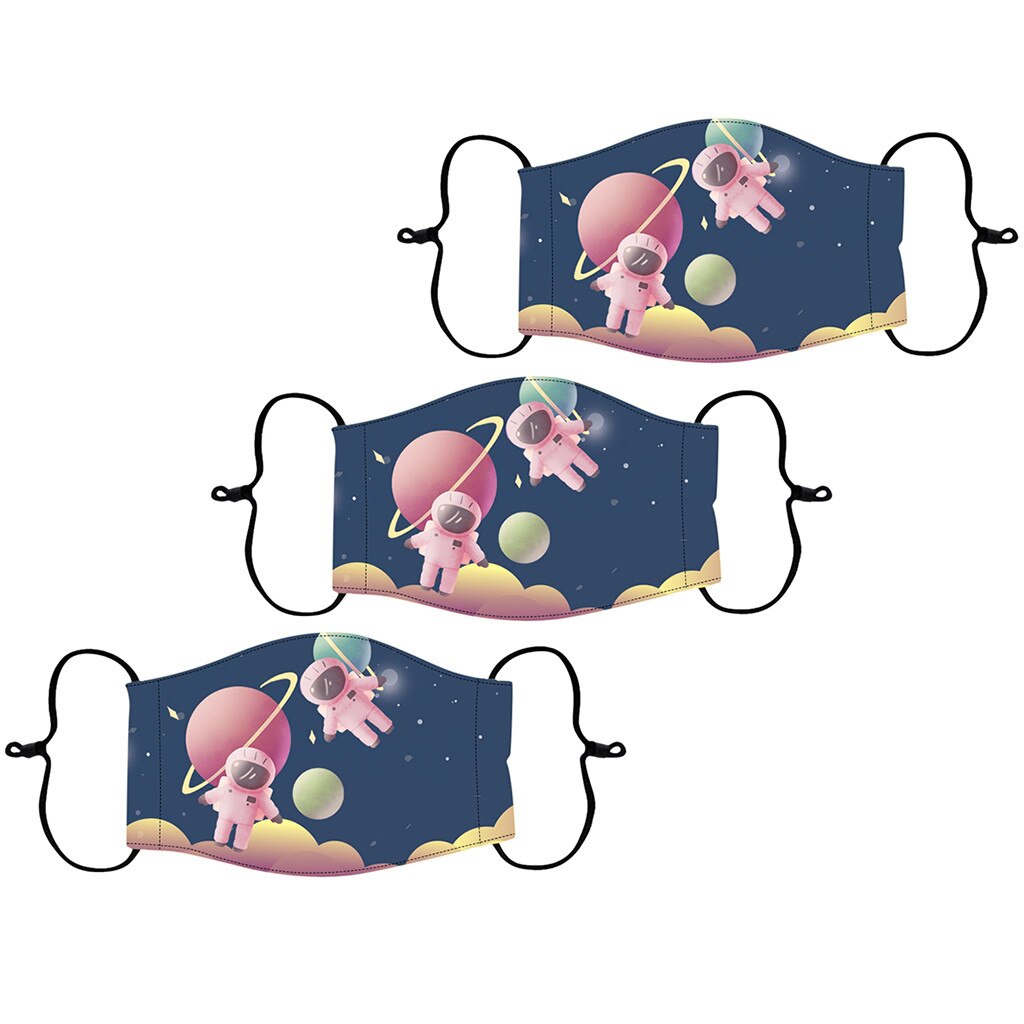 3PC kid face maks reusable Flag Bandana: C