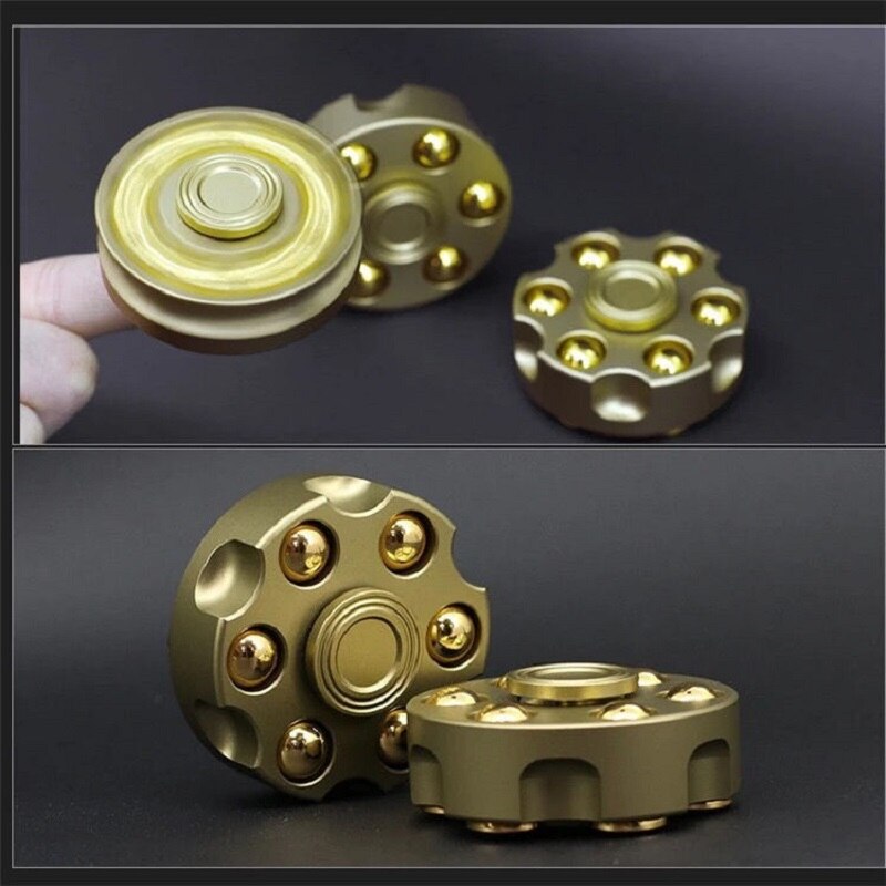 Relax Spinner Removable Bullet Revolver Fidget Spinner Metal Fingertip Gyro Metal Fidget Hand Spinner Stress Relief Toys