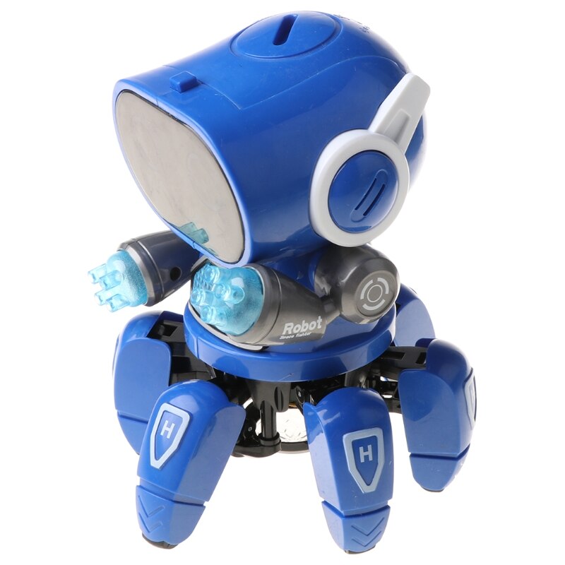 Electronic Intelligent Six Claws Robot Mechanical Dancing Colorful Flashing Lights Dance Music Robot Children Toy