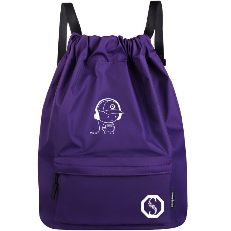 Sport Bag Gym Bag Backpack Waterproof Nylon Convenient Pocket Travel Bags Large Capacity Sac Femme Bag For School Teen Girls: Purple