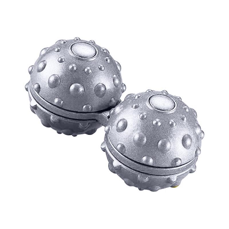 Bolas Mágicas de metal antiestrés para niños y adultos, juguetes educativos sensoriales de descompresión, bolas de masaje creativas con bolsa: Plata
