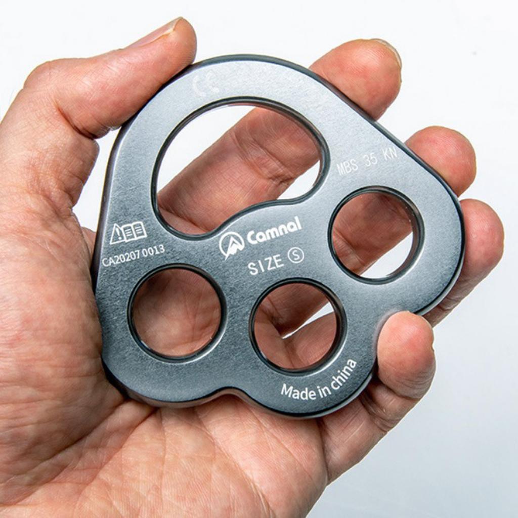 4 Holes Paw Rigging Plate Rope Separator Device Outdoor Rock Climbing Multi Anchor Point Connector Gear Equipment