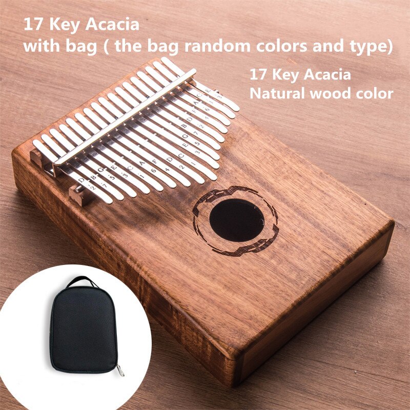 17 Key Kalimba African solid Mahogany Thumb Finger Piano Sanza 17 keys Solid Wood Kalimba Mbira Thumb