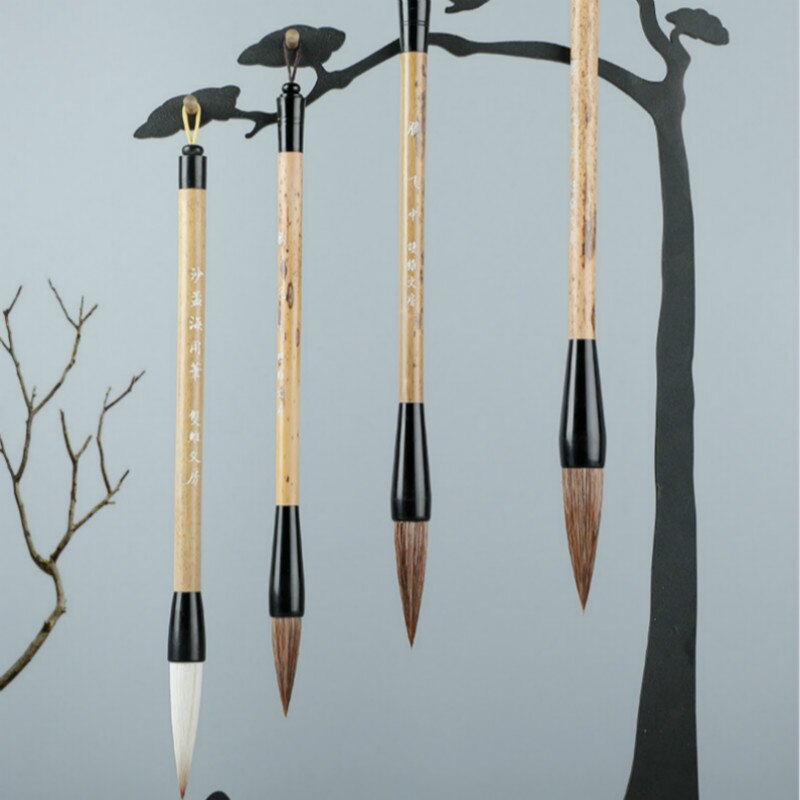 Chinese penseelpen caligrafia 3 stuks/set wollen & koeienoorhaar kalligrafiepenseel grote chinese schilderpenseelpenset tinta china