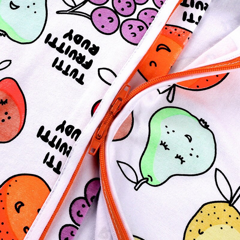 Herfst Lente Baby Baby Rompertjes Cartoon Fruit Gedrukt Katoen Lange Mouw Jumpsuit Jongens Meisjes Kleding