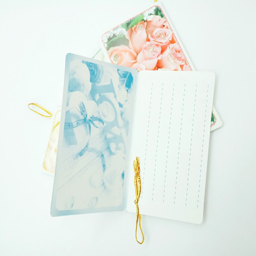 10 sztuk/paczka romantyczna seria kwiatowa Kawaii pozłocenie małe kartki okolicznościowe kreatywne pocztówki prezenty dla dzieci