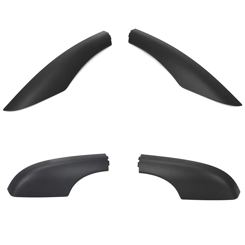 Car Roof Rack Cover Front Rear Roof Bar Luggage Rack Guard Roof Rail End Shell set for Skoda Yeti SUV Black