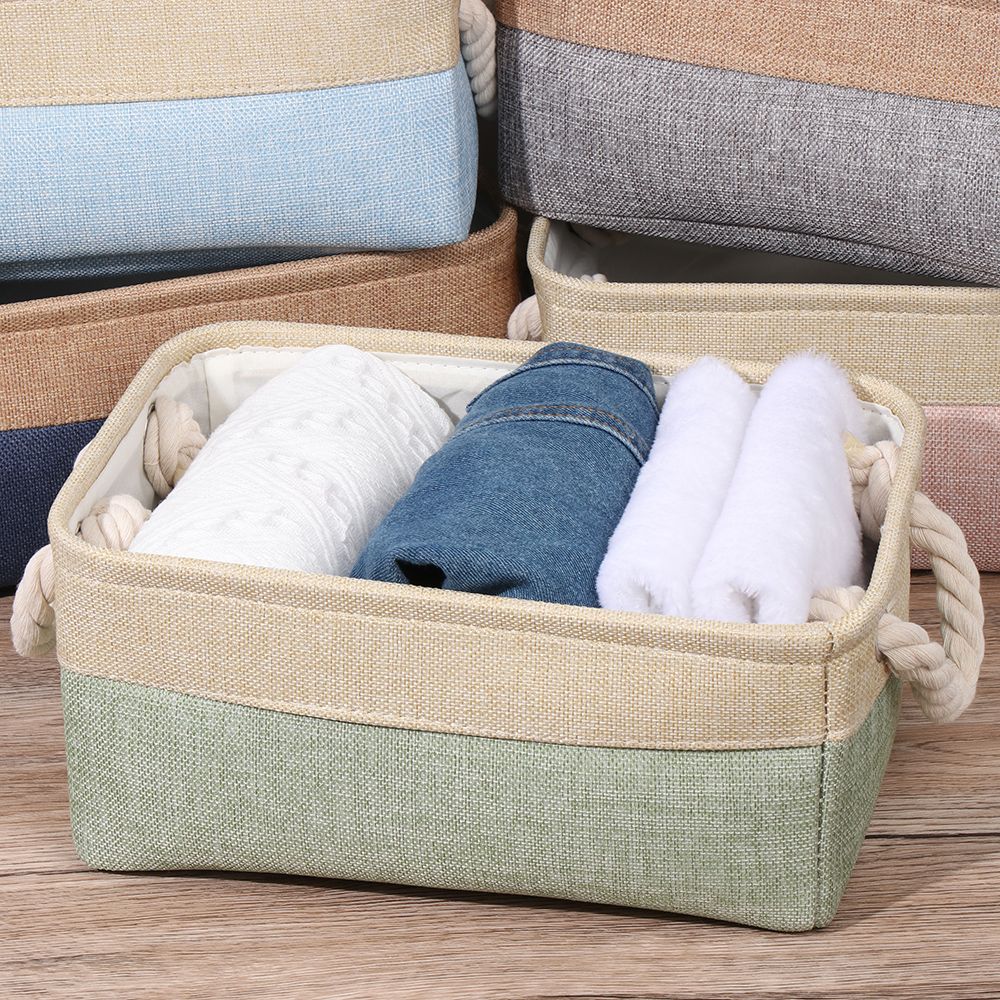 Portable Linen Sundries Sorting Basket, Home Supplies Organizer, Folding Box for Underwear Socks, Baby Toys Storage
