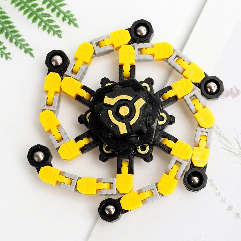 Fidget Keten Speelgoed Kinderen Antistress Fidget Spinner Volwassenen Vent Stress Relief Hand Spinner Speelgoed Kids Decompressie Ketting: yellow