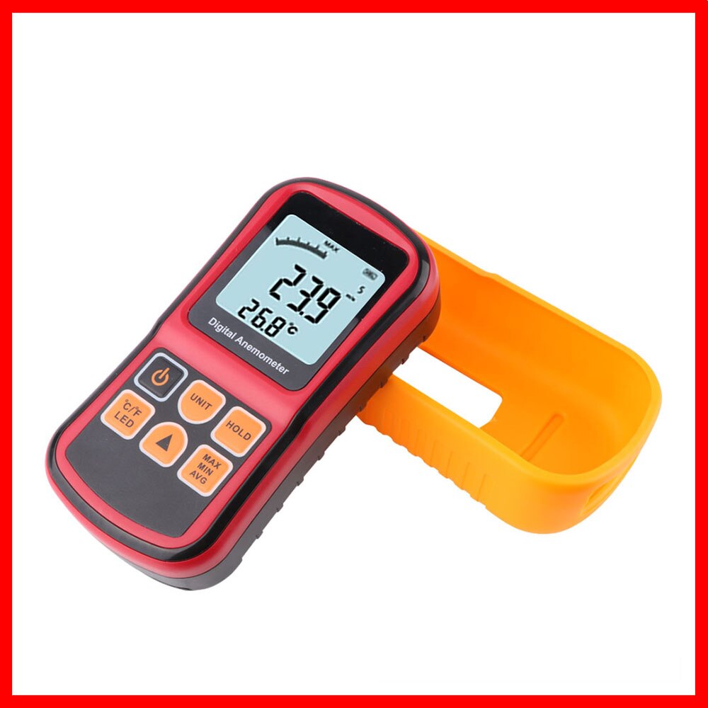RZ Anemometer Wind Speed Gauge Temperature Measure Digital thermometer Handheld Measuring tool Anemometer