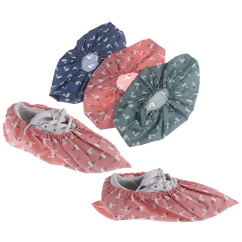 2PCS Thicken Reusable Elastic Shoe Covers Home Indoor Antiskid Overshoes Student Machine Room Bird Dust Proof Feet Covers