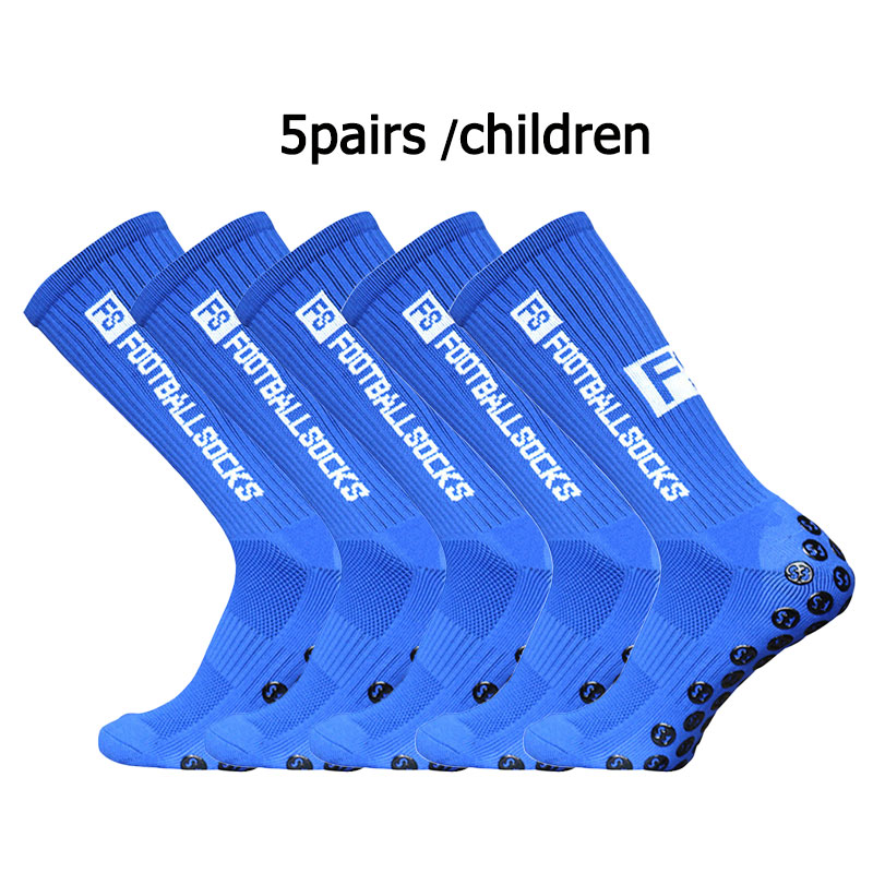 Calcetines deportivos transpirables para niños y adolescentes, medias cuadradas de silicona, antideslizantes, con mango firme, Soc, 5 pares, 34-39, novedad