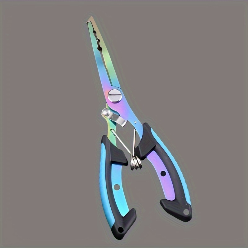 1pc Multi-functional Fishing Pliers, Stainless Steel Line Cutter, Portable Split Ring Opener, Fishing Tool: Blue