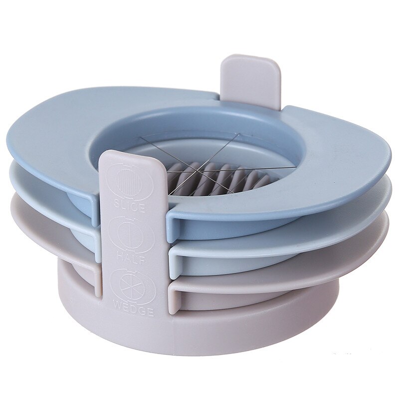 Egg Cutter All Two Household Preserved Egg Half Split Tool Fancy Dicing Sliced Eggs Slicer: Blue