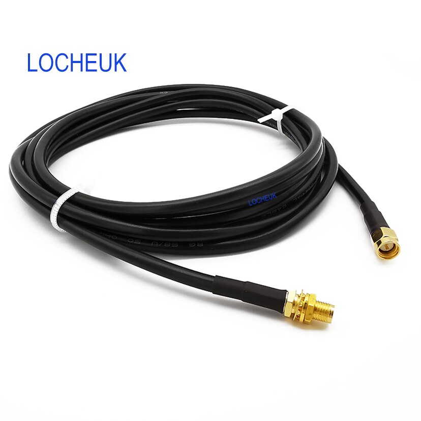 1M 3M 6M 9M 12M 15M Low-Loss Coax Extension Cable SMA Male to SMA Female - Antenna Lead Extender LMR195 Extension Coaxial Cable