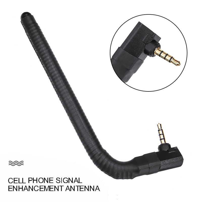 Black 6dBi 3.5mm Jack External Antenna Signal Booster For Smart Phones Aerial Radio Signal Reception Strengthen Parts