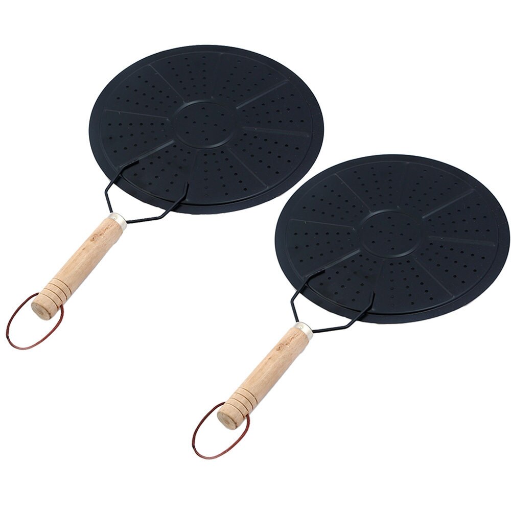 2 st / set 22cm kokspis omvandlare värmediffusor skivadapter tallrik kastrull trähandtag isoleringsplatta köksutrustning