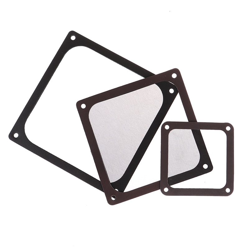 Cadre magnétique noir maille anti-poussière couvercle PC poussière filtre magnétique 12CM 14CM 8CM avec vis pour ventilateur de boîtier 120x120mm 140x140mm,80x80