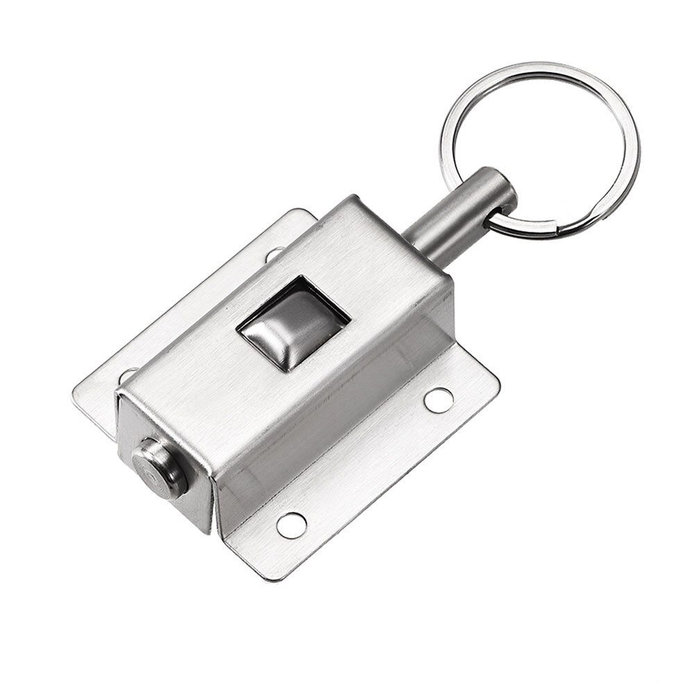 Chiavistello per porta a molla in acciaio inossidabile con serratura scorrevole a bottone