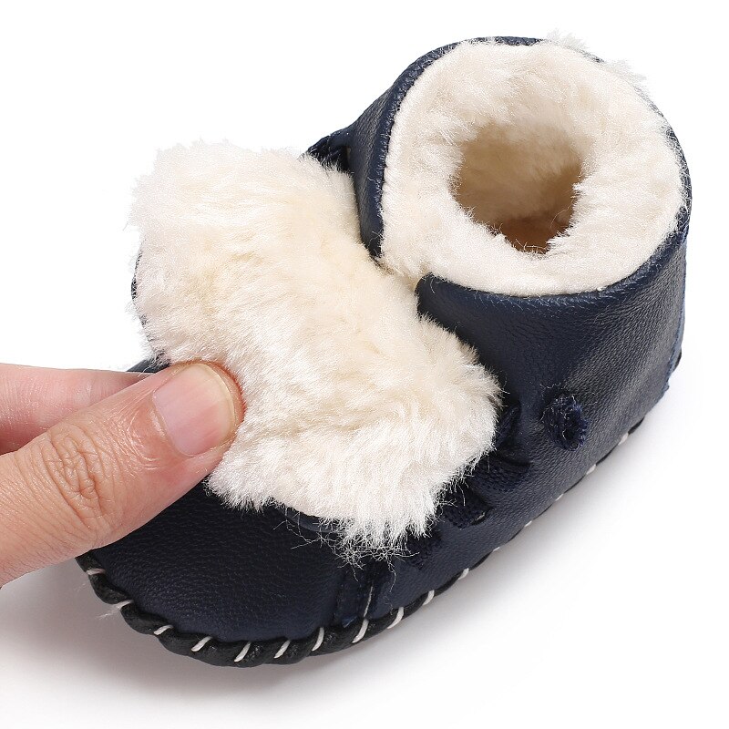 Kids Laarzen Kinderen Rubber Laarzen Winter Kinderen Dikker Pluche Snowboots Kind Warm Pu Lederen Korte Baby Baby Wit schoen