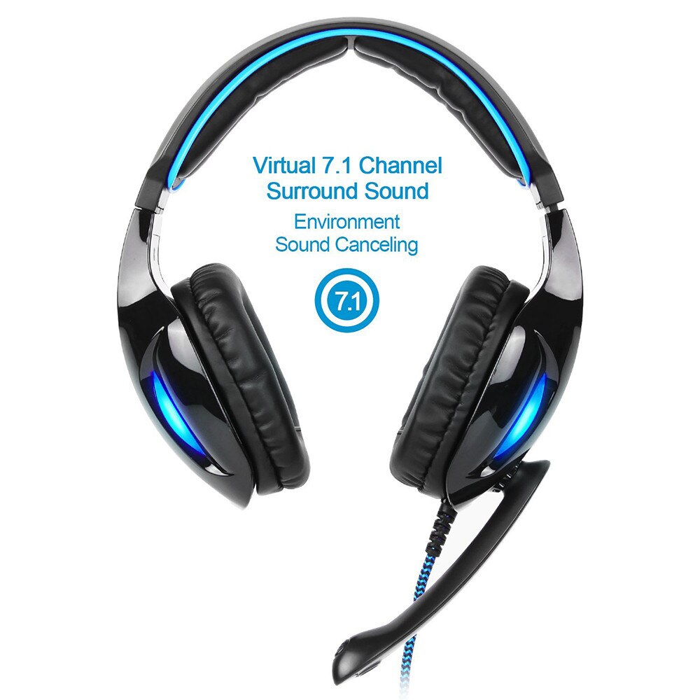 SADES SA-902 haute Performance 7.1 USB PC casque basses profondes jeu écouteurs avec LED Micphone pour joueur de jeux