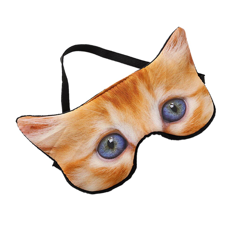 Rejse sovende blindfold sød nyhed 3d dyr øjenmaske sjov fræk kat mops: Kat