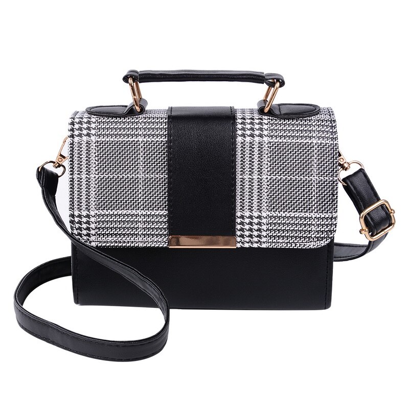 NIBESSER été femmes sac en cuir sacs à main PU sac à bandoulière petit rabat sacs à bandoulière pour les femmes sac de messager femme: black plaid