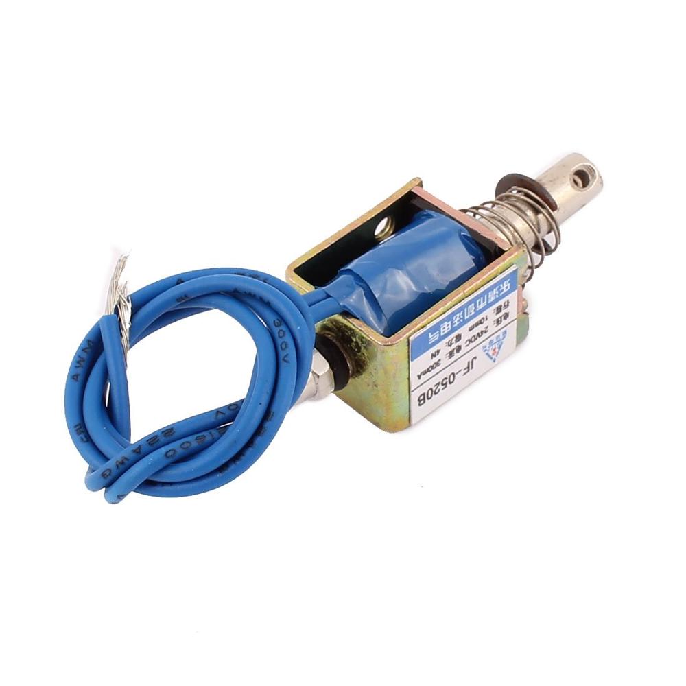 JF-0520B/JF-0530B DC 6V DC 12V or DC 24V Push Type Open Frame Linear Solenoid Electromagnet Suction 40g 10mm 0.3A 4N