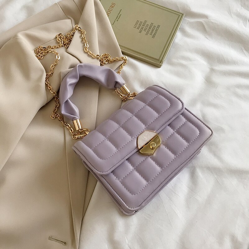 Cuoio dell'UNITÀ di ELABORAZIONE ottavino Ascella Borse per Le Donne 2020 Elegante Spalla Borse Da Viaggio Femminile Della signora di Modo Modello di Pietra del Sacchetto di Mano: VIOLA