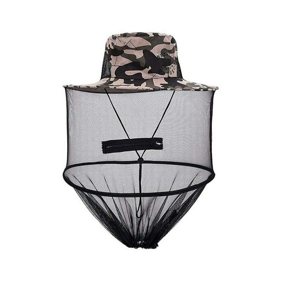 1pc bijenhoeden camouflage netten voor klamboe hoed buiten muggenmuts insecten vishoed masker buiten zonnescherm hoes: Stijl 02
