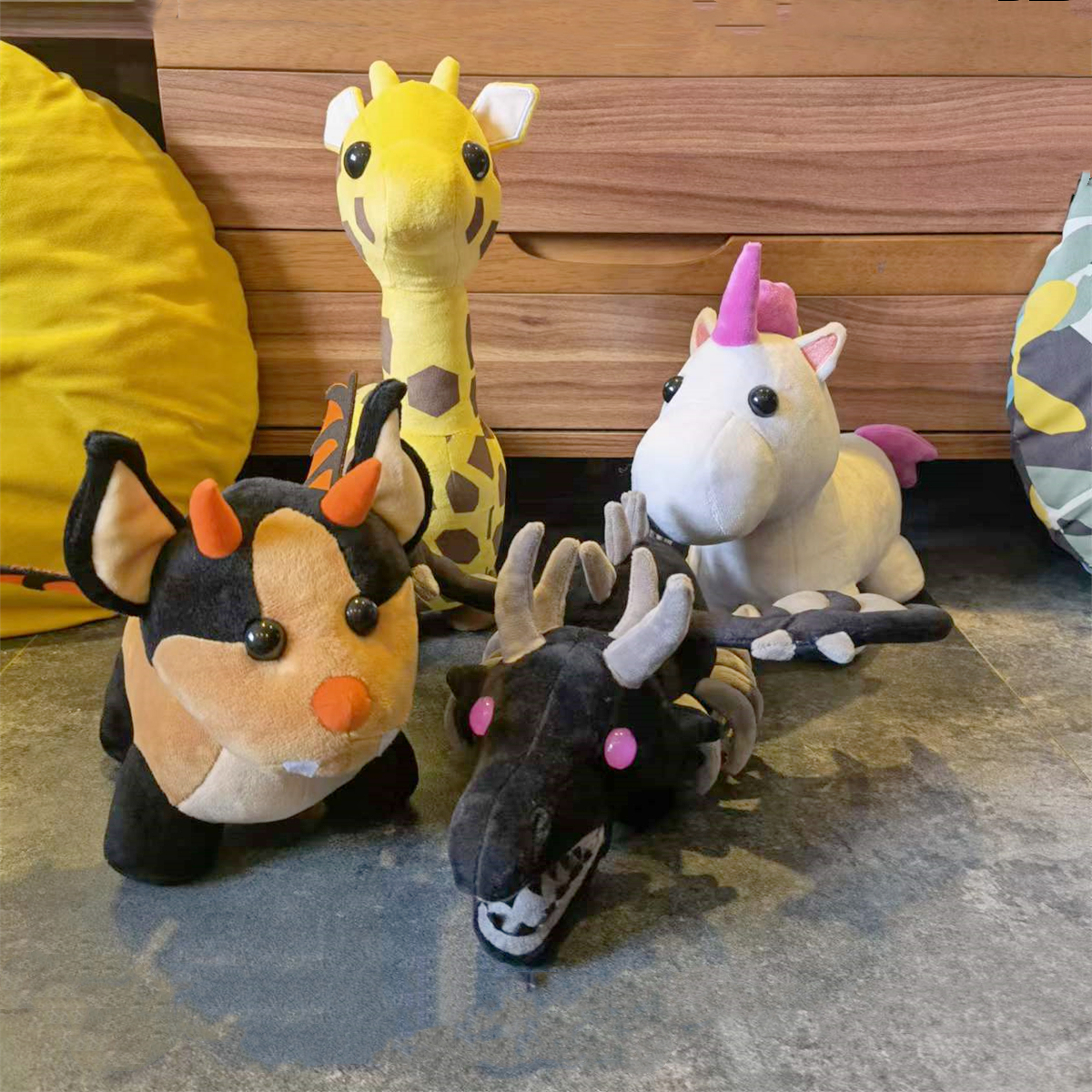 Murciélago dragón sombra dragón unicornio malvado jirafa dragón escarchado juguetes de peluche mascotas muñeco de peluche Aminal Plushie juguete
