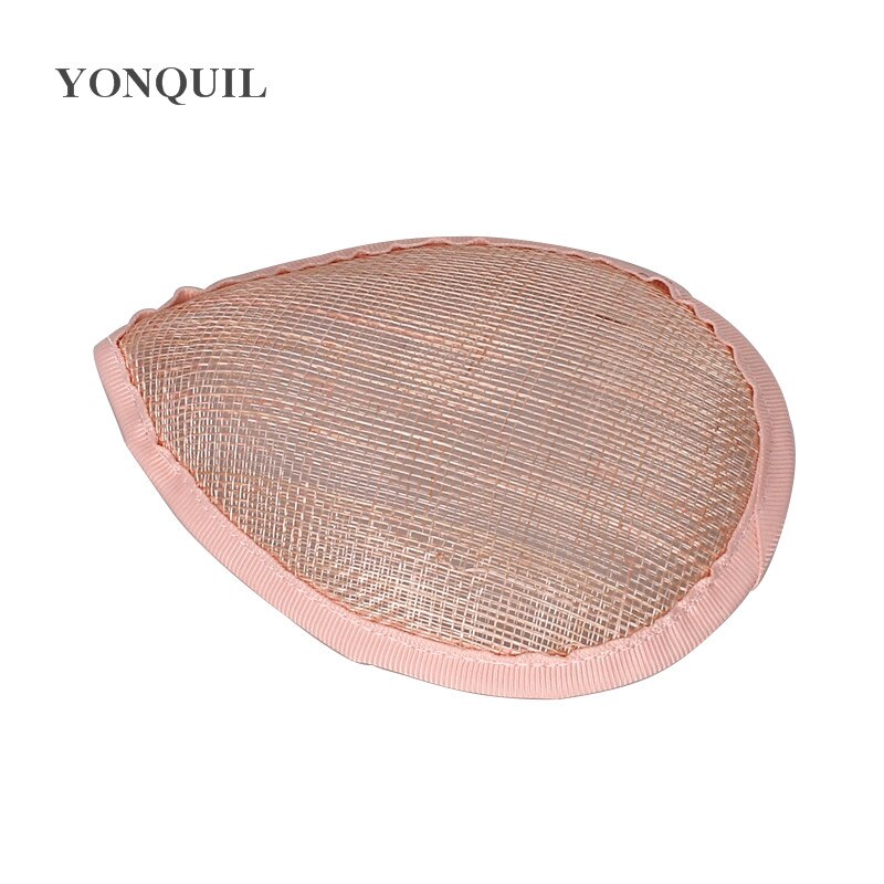 green 13CM teardrop sinamay fascinator base DIY millinery base cocktail hats handwork material party hair accessories 17 colors: Pink