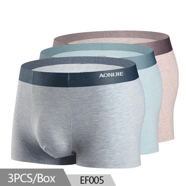 AONIJIE 3 stks/doos Sneldrogende Antibacteriële Ondergoed Functie Mannen Sport Ondergoed Boxershorts Ademend Transpiratie: EF005 / 2XL
