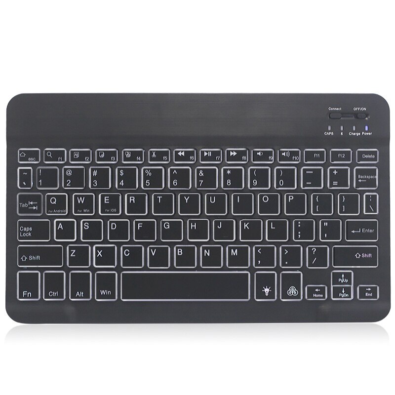 7.9&quot; Backlit Rechargeable Wreless Keyboard for iPad Mini/iPad Air/iPad 9.7/iPad Pro for Other iOS Android Windows table Device: 7.9 backlit-Black