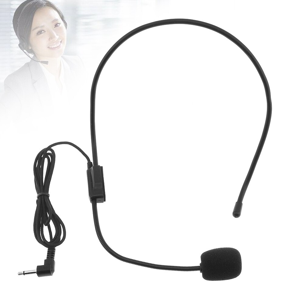 Universal Portable 3.5mm Jack Threaded Headset Omnidirectional Microphones Fit for Teachers/Guides/Presentations/Electronics