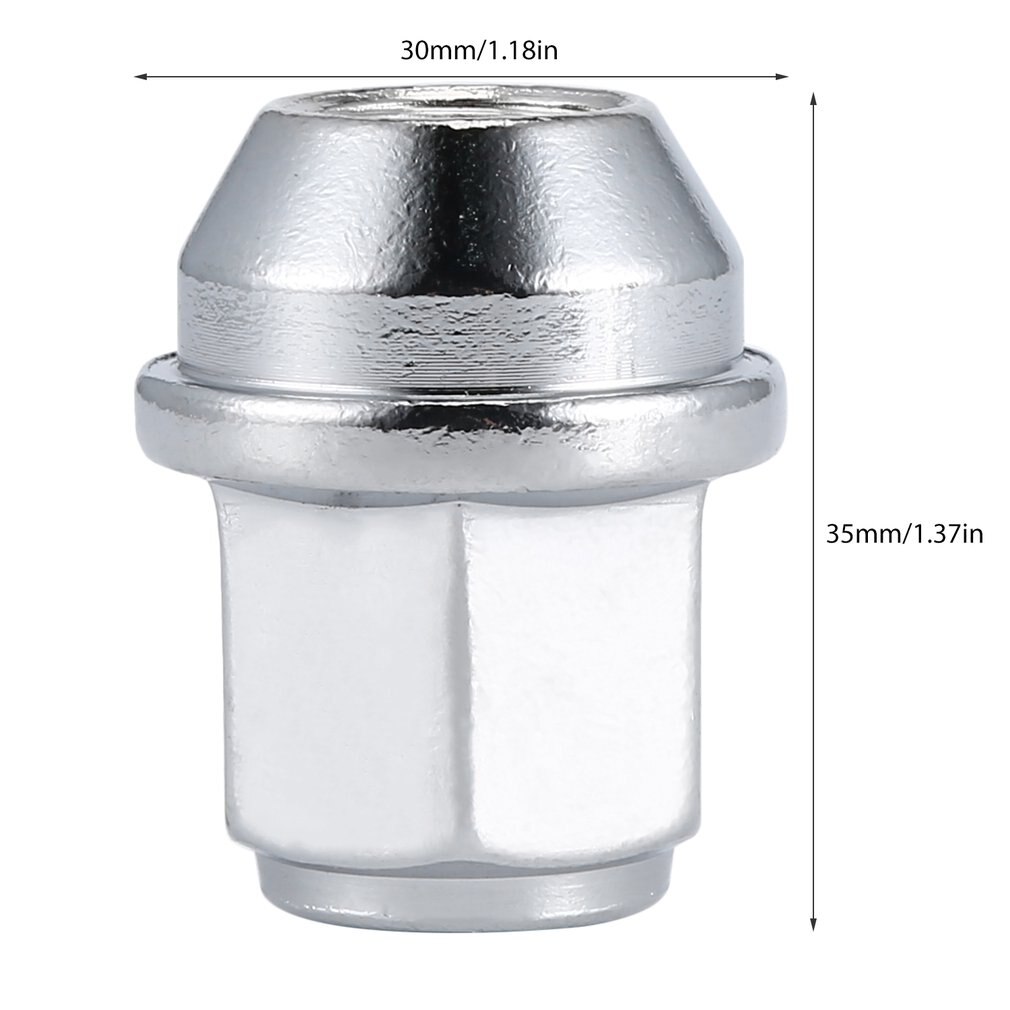 Brand For Chrysler 300C Tyre Nut One Set Four Pieces Stainless Steel Tyre Nut Silver 30*30*35mm High Qulity