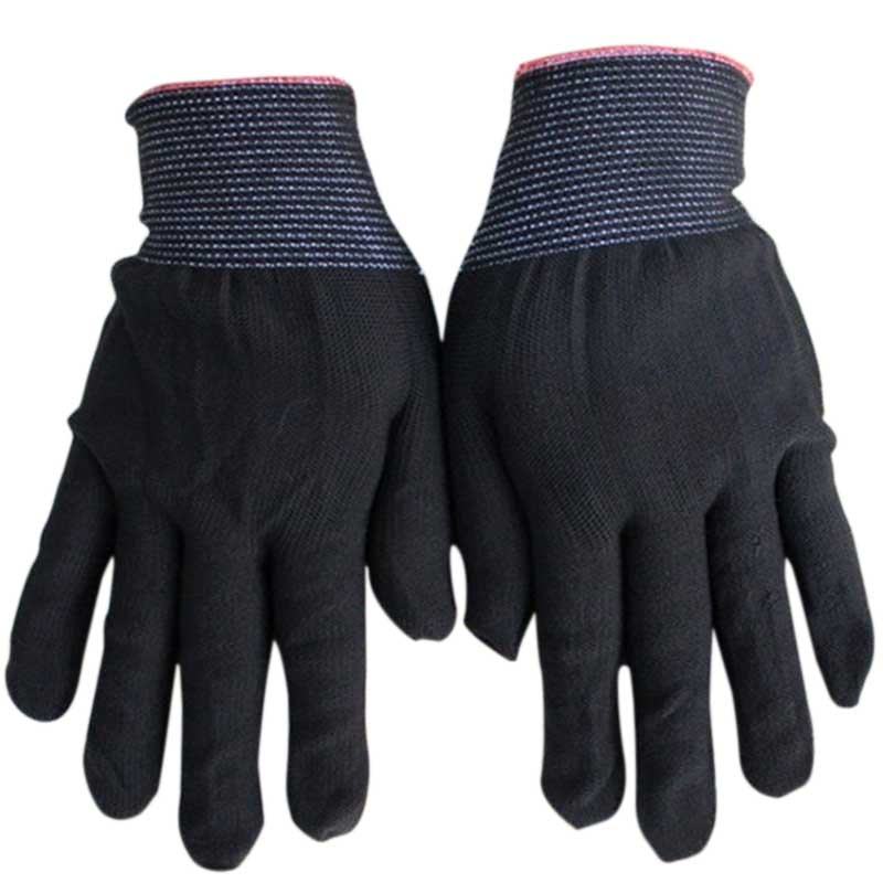 1 Paar Hittebestendige Handschoen Voor Platte Stijltang Krultangen Hair Styling Tool Zwart #82932